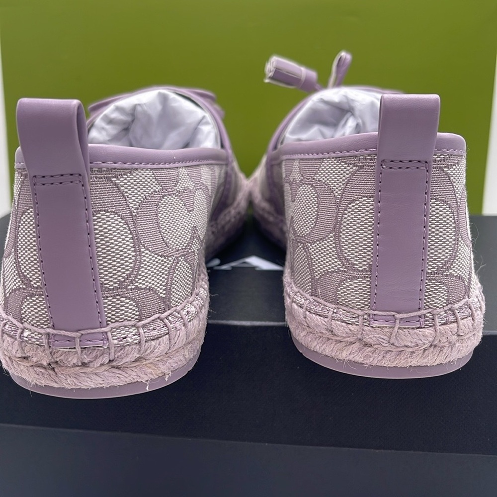 Coach CARSON SIGNATURE JACQ ESPADRILLE
SOFT LILAC SHOES SNEAKERS
G3457 SOT New - Picture 12 of 16